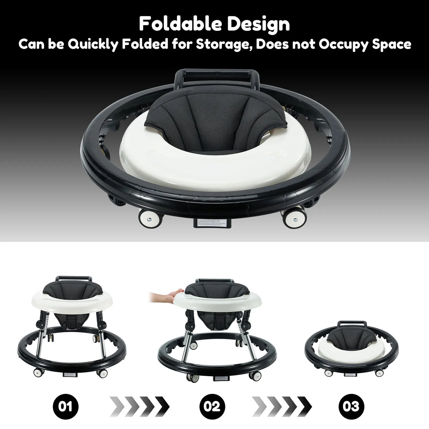 Fold, Adjust & Grow: The Ultimate 5-Height Baby Walker & Activity Center Baby Bumpers