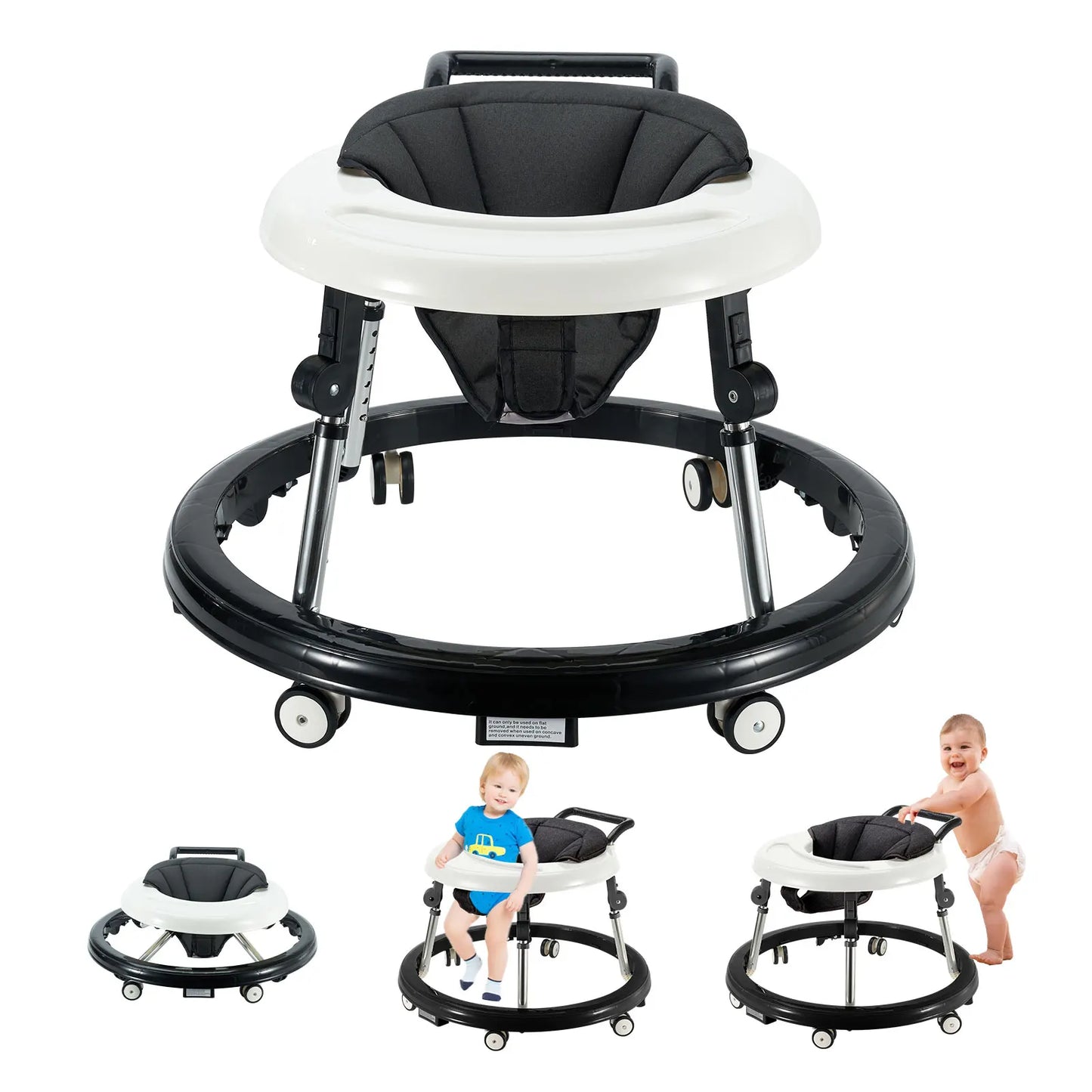 Fold, Adjust & Grow: The Ultimate 5-Height Baby Walker & Activity Center Baby Bumpers