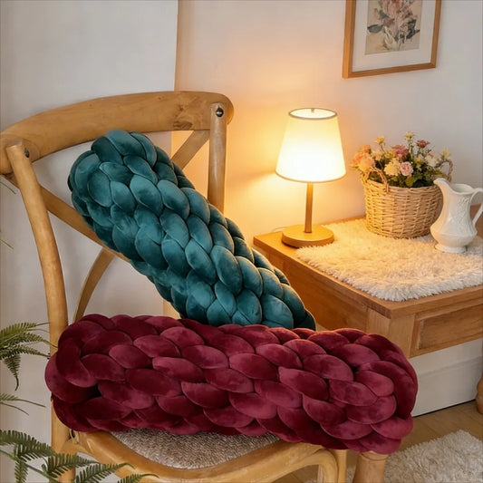Soft Twisted Knot Nursery Cushion - CozyKnot™