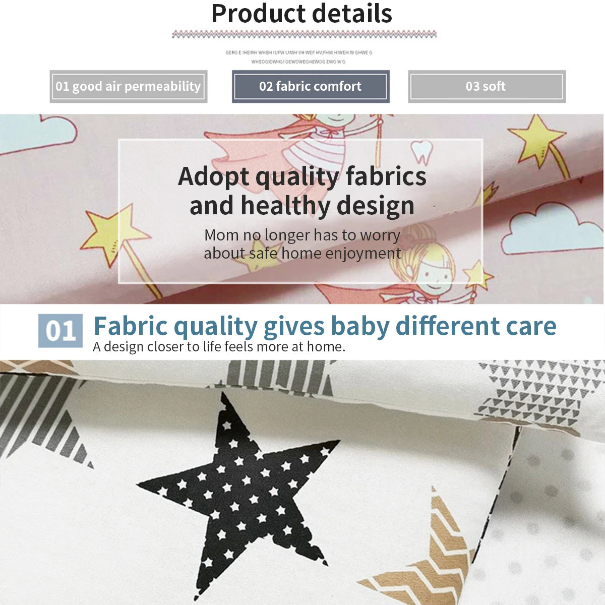 Baby Cot Bed Cushion Barriers