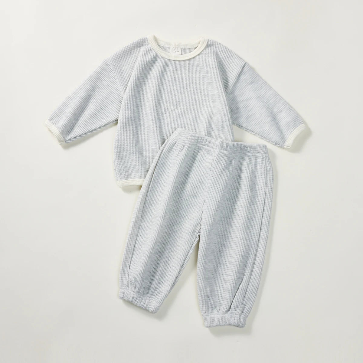 Korean Waffle Suit – Comfy 2-Piece Set