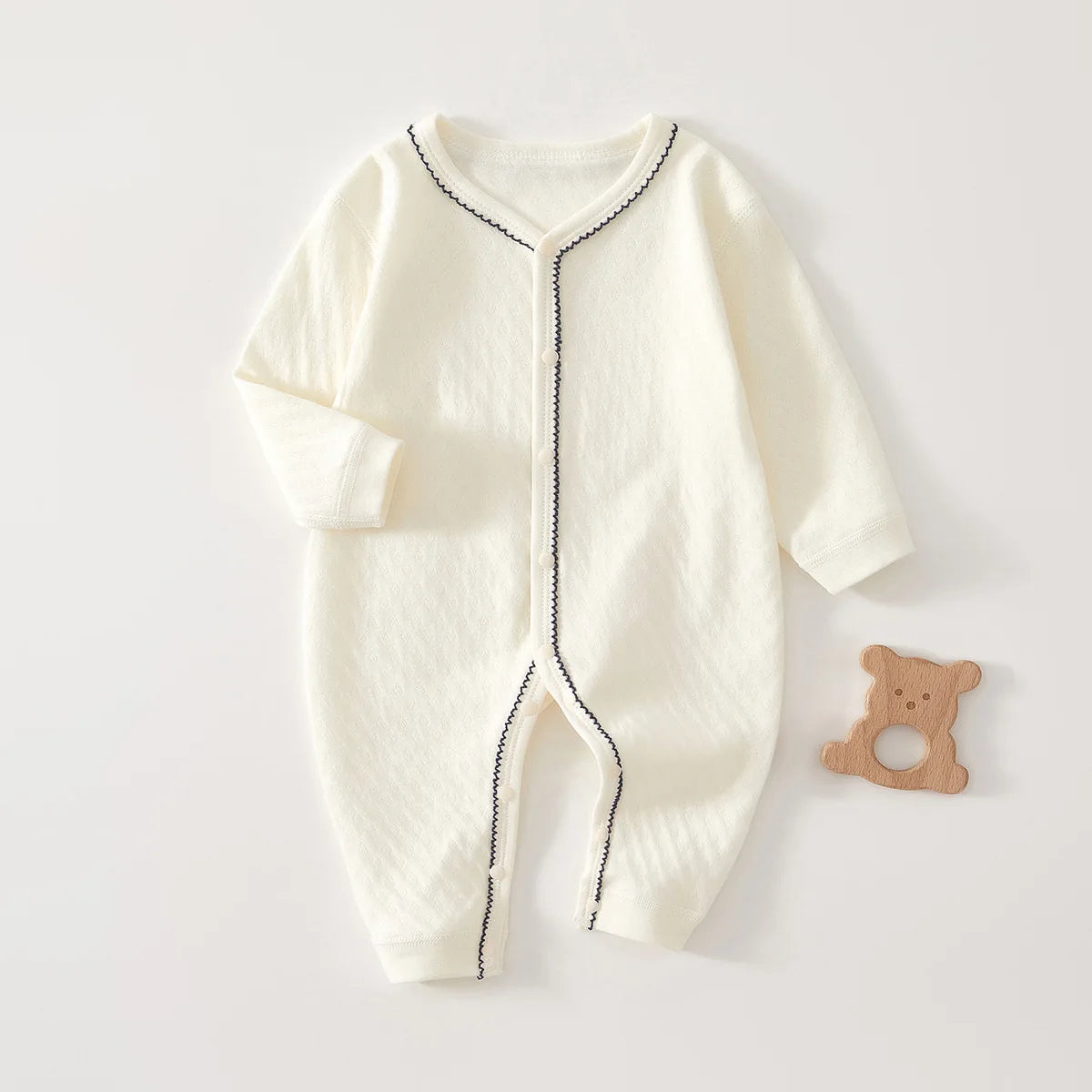 Pure Cotton Hooded Jumpsuit – Boneless Comfort for Newborns - image 7