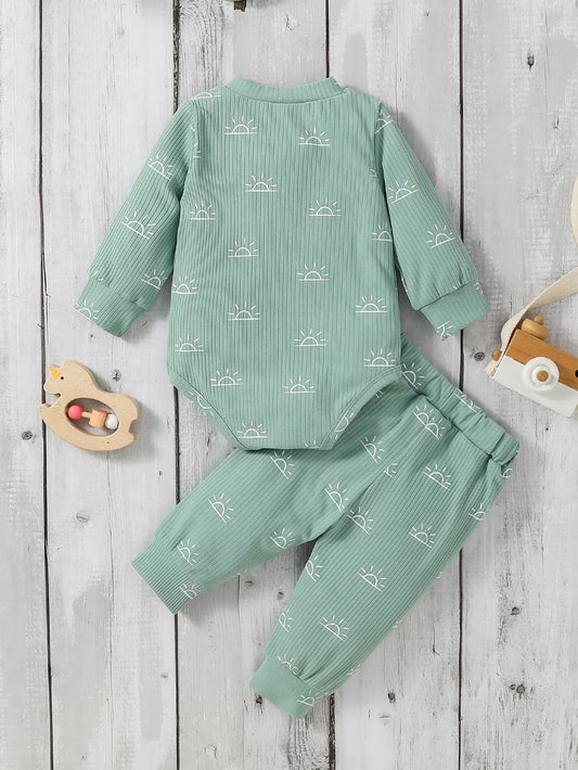 Baby Boy 2-Piece Set – Jumpsuit & Pants
