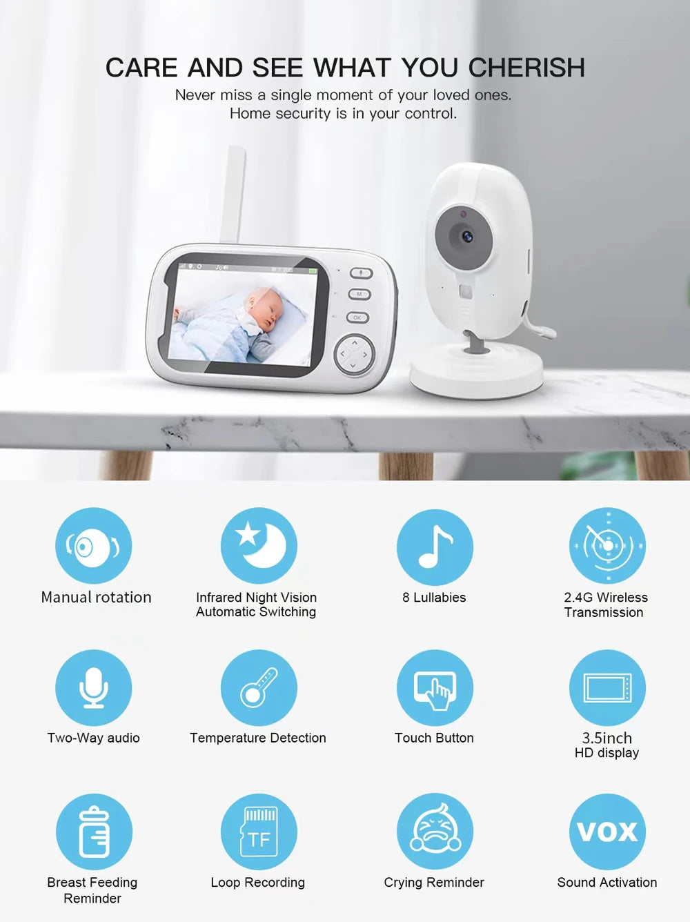 Baby Monitor with Screen Baby Bumpers