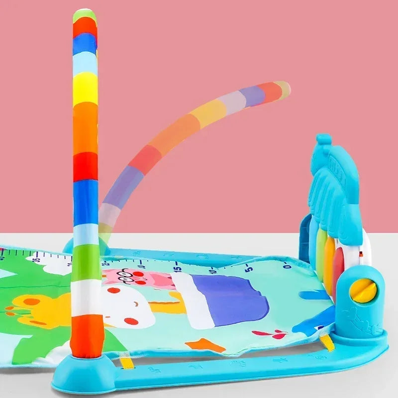 Baby Kick & Play Piano Gym – Tummy Time Activity Mat with Removable Toys & Lights