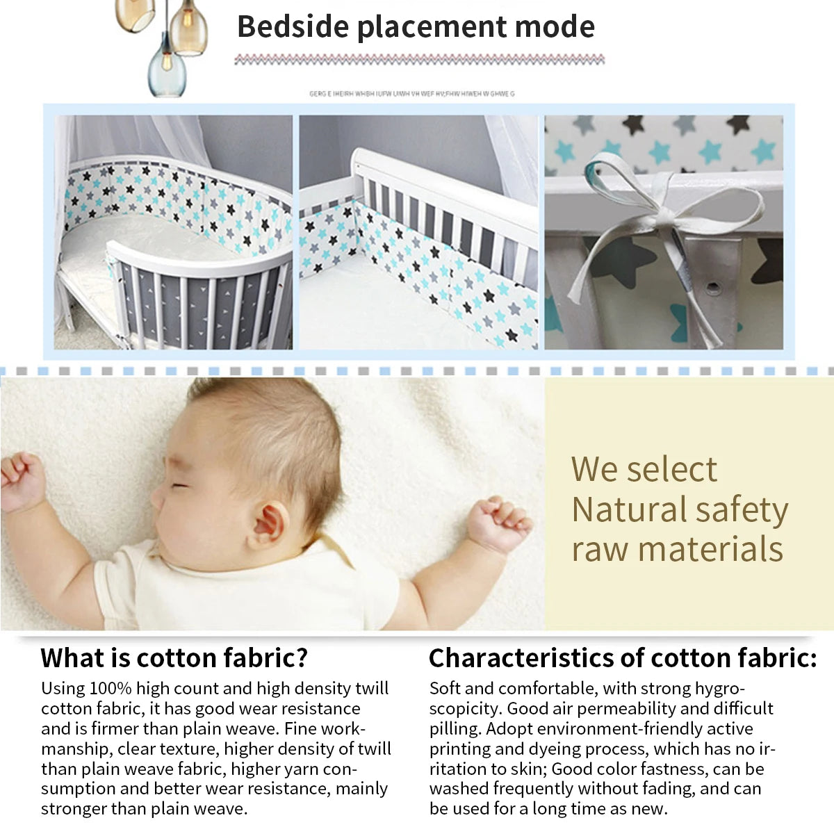 Baby Cot Bed Cushion Barriers
