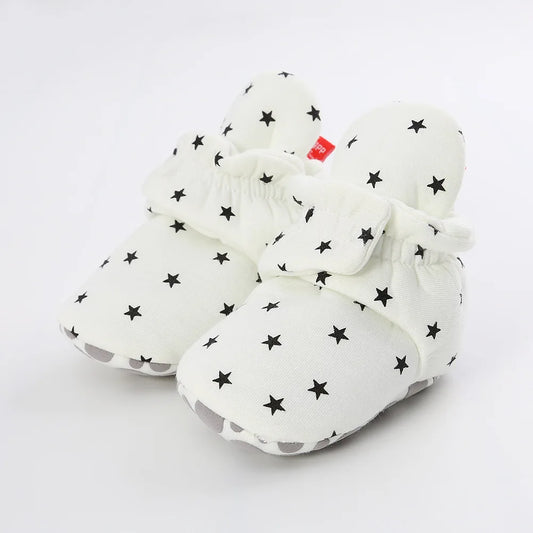 Baby First Walker Shoes – Soft Anti-Slip Star Booties