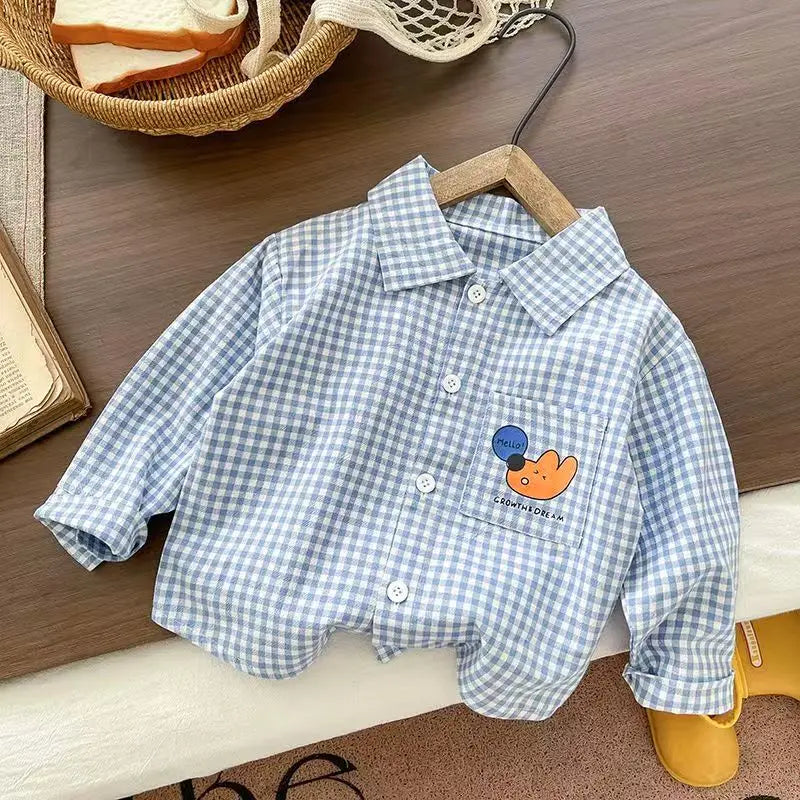 Boys Long Sleeve Spring Shirt – Cotton Comfort Tees - image 7