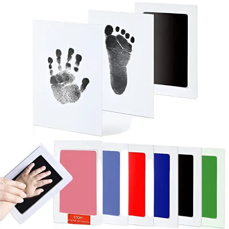 Baby Hand & Foot Print Kit – Safe Non‑Toxic No‑Touch Ink Pad Keepsake for Newborns Baby Bumpers