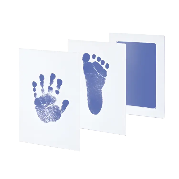 Baby Hand & Foot Print Kit – Safe Non‑Toxic No‑Touch Ink Pad Keepsake for Newborns Baby Bumpers