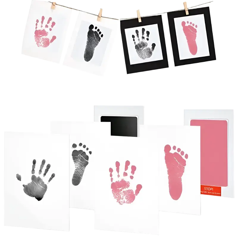 Baby Hand & Foot Print Kit – Safe Non‑Toxic No‑Touch Ink Pad Keepsake for Newborns Baby Bumpers