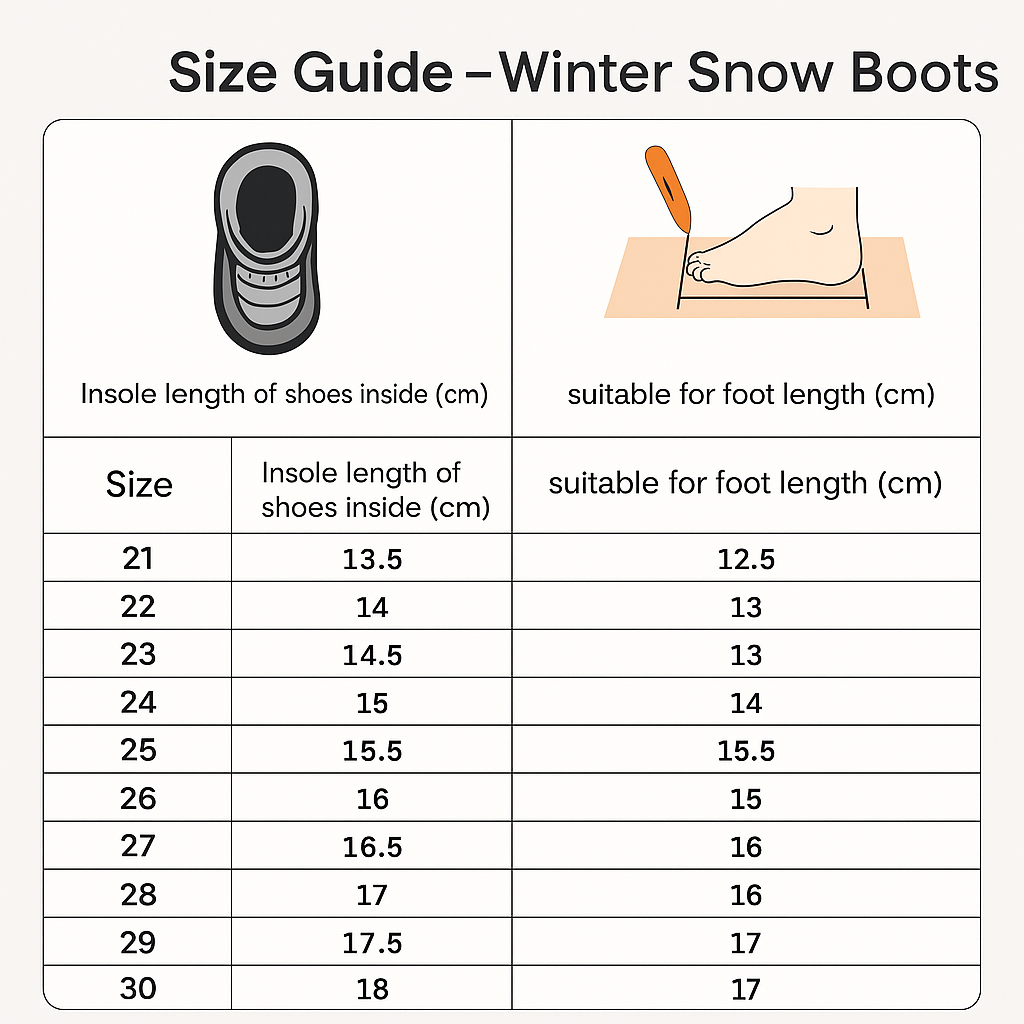 Kids Waterproof Winter Boots with Plush Lining - Warm, Non-Slip & Easy Fasten