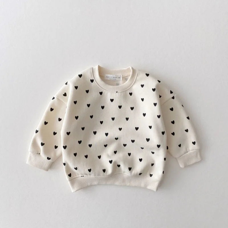 Heart Print Hoodie Set – Cozy Casual