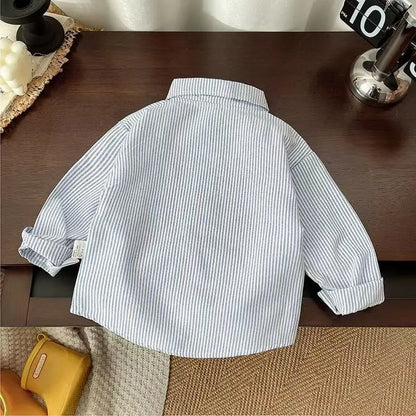 Boys Long Sleeve Spring Shirt – Cotton Comfort Tees - image 3