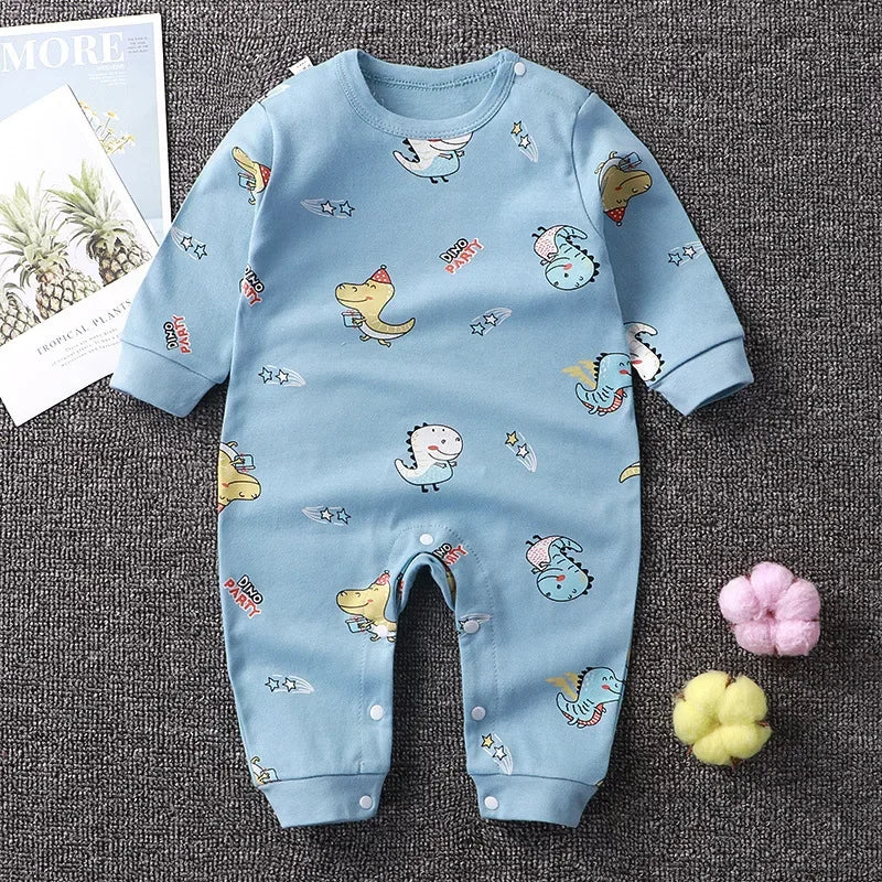 Baby Cotton One-Piece Jumpsuit Solid Color - image 5