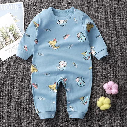 Baby Cotton One-Piece Jumpsuit Solid Color - image 5