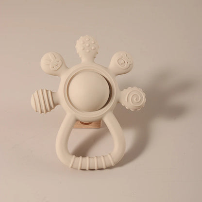 Baby Bunny Palm Rattle Teether – Safe Soothing Chew Toy - image 7