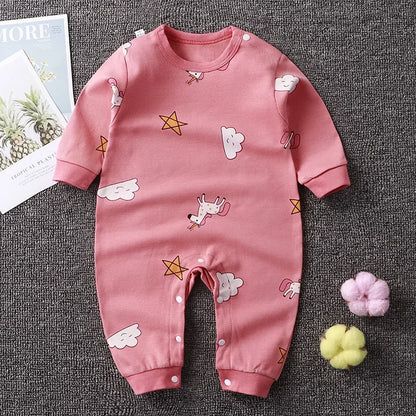 Baby Cotton One-Piece Jumpsuit Solid Color - image 6