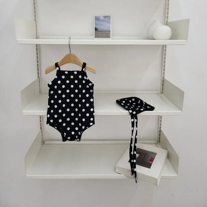 Baby Girl Swimwear Set – One-Piece with Sun Hat