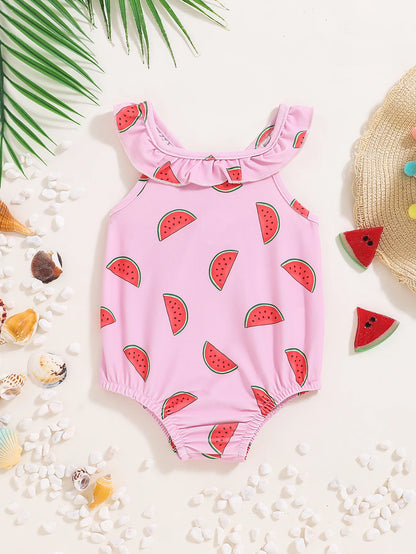 Baby Girl Watermelon Swimsuit – Cute One-Piece