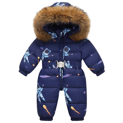 Kids Winter Waterproof Down Snowsuit