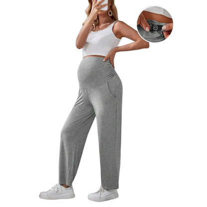 Maternity Wide Leg Pants – Over-Belly Comfort & Style