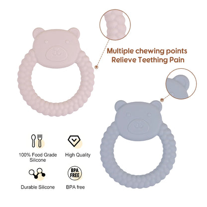 Baby Bear Teether BPA-Free – Gentle Gum Soothing Toy