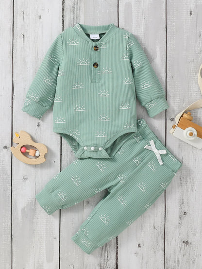 Baby Boy 2-Piece Set – Jumpsuit & Pants