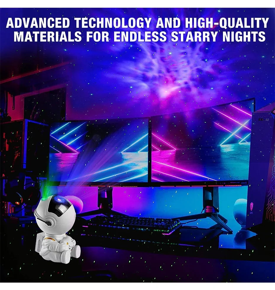 Astronaut Galaxy Star Projector Night-Light