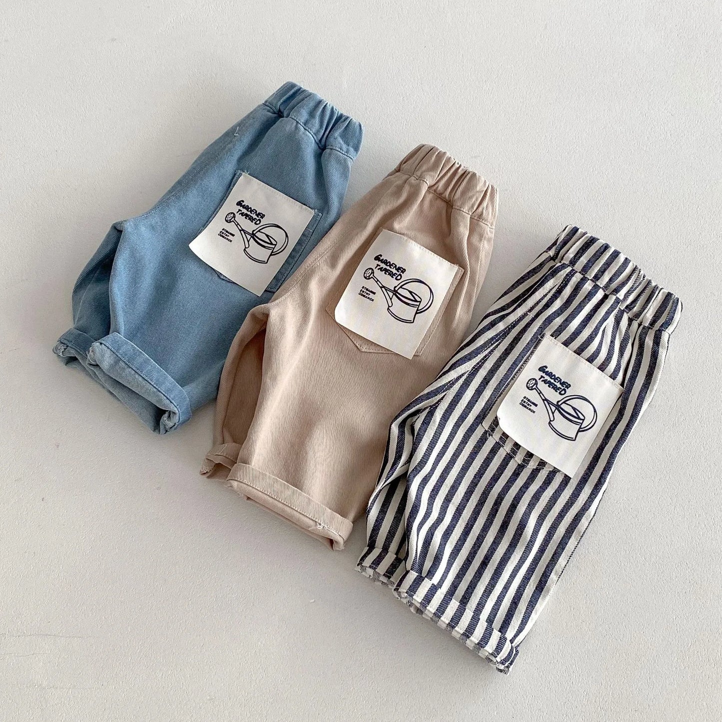 Denim Pants – Soft Striped Casual Trousers