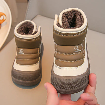 Kids Waterproof Winter Boots with Plush Lining - Warm, Non-Slip & Easy Fasten