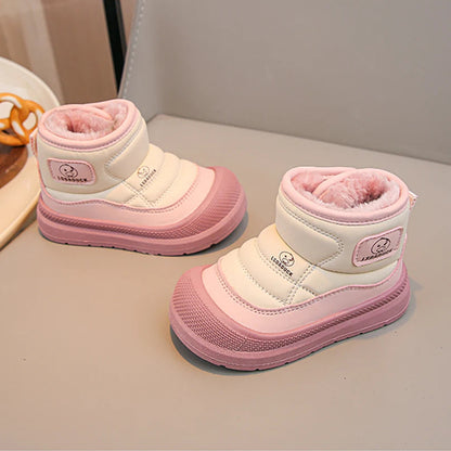 Kids Waterproof Winter Boots with Plush Lining - Warm, Non-Slip & Easy Fasten