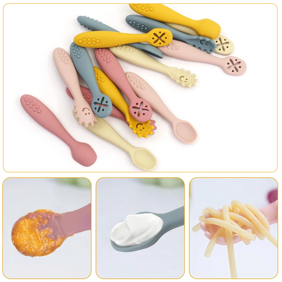 Baby Silicone Spoon Set for Safe Feeding and Weaning - image 4