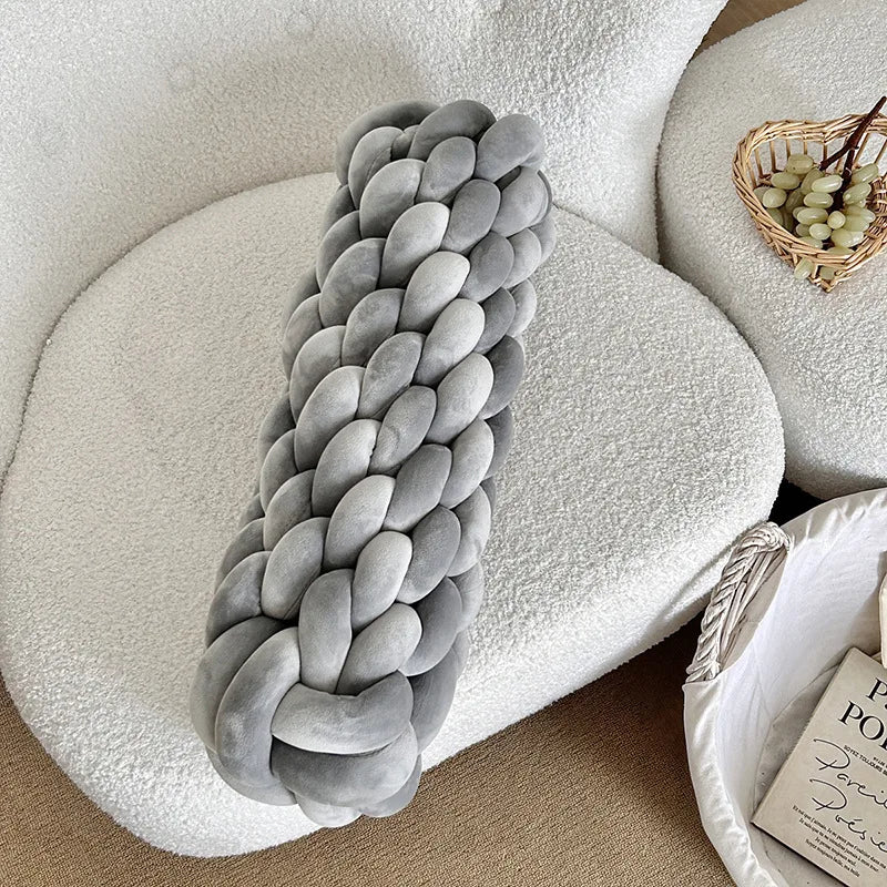 Soft Twisted Knot Nursery Cushion - CozyKnot™