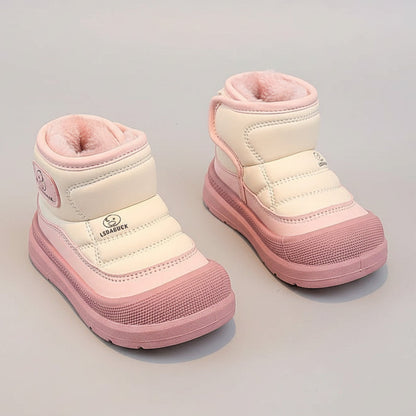 Kids Waterproof Winter Boots with Plush Lining - Warm, Non-Slip & Easy Fasten