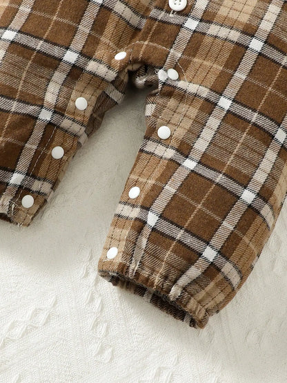 Baby Boy Gentleman Set – Suspenders Jumpsuit & Hat - image 3