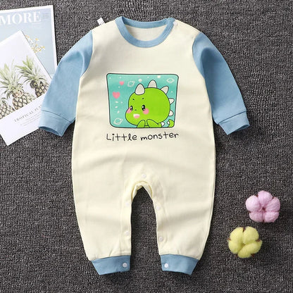 Baby Cotton One-Piece Jumpsuit Solid Color - image 7
