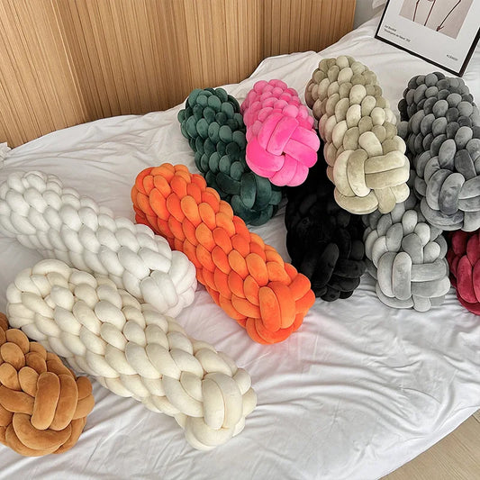 Soft Twisted Knot Nursery Cushion - CozyKnot™