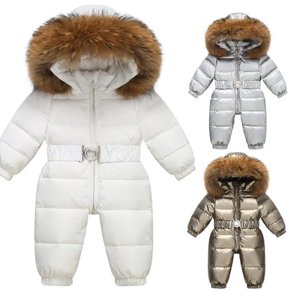 Kids Winter Waterproof Down Snowsuit