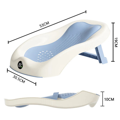 Folding Baby Bath Tub – Non-Slip Newborn Shower Support