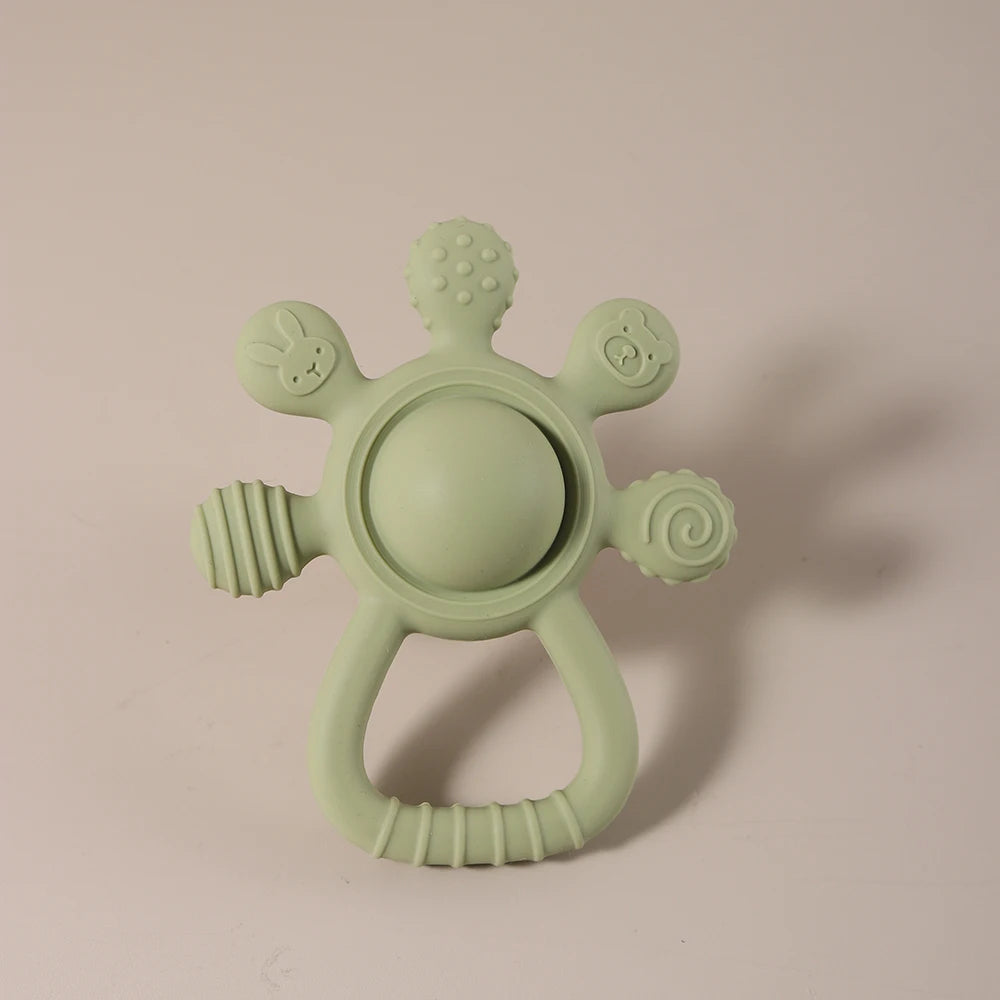 Baby Bunny Palm Rattle Teether – Safe Soothing Chew Toy - image 6