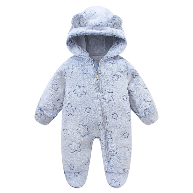 Newborn Flannel Jumpsuit – Warm Cartoon Romper - image 12