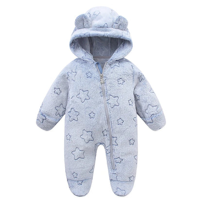 Newborn Flannel Jumpsuit – Warm Cartoon Romper - image 12