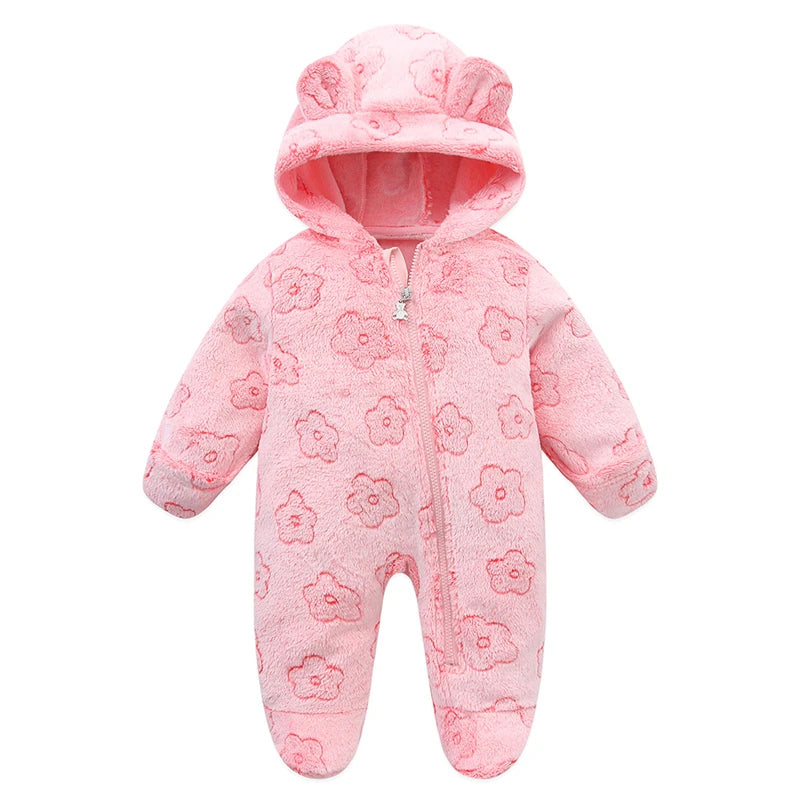 Newborn Flannel Jumpsuit – Warm Cartoon Romper - image 7