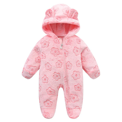 Newborn Flannel Jumpsuit – Warm Cartoon Romper - image 7