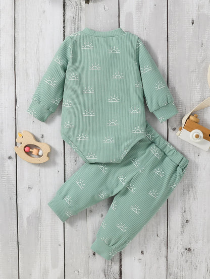 Baby Boy 2-Piece Set – Jumpsuit & Pants