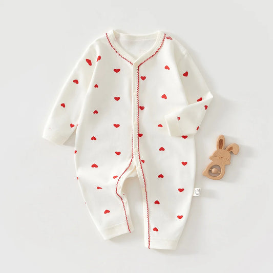 Pure Cotton Hooded Jumpsuit – Boneless Comfort for Newborns
