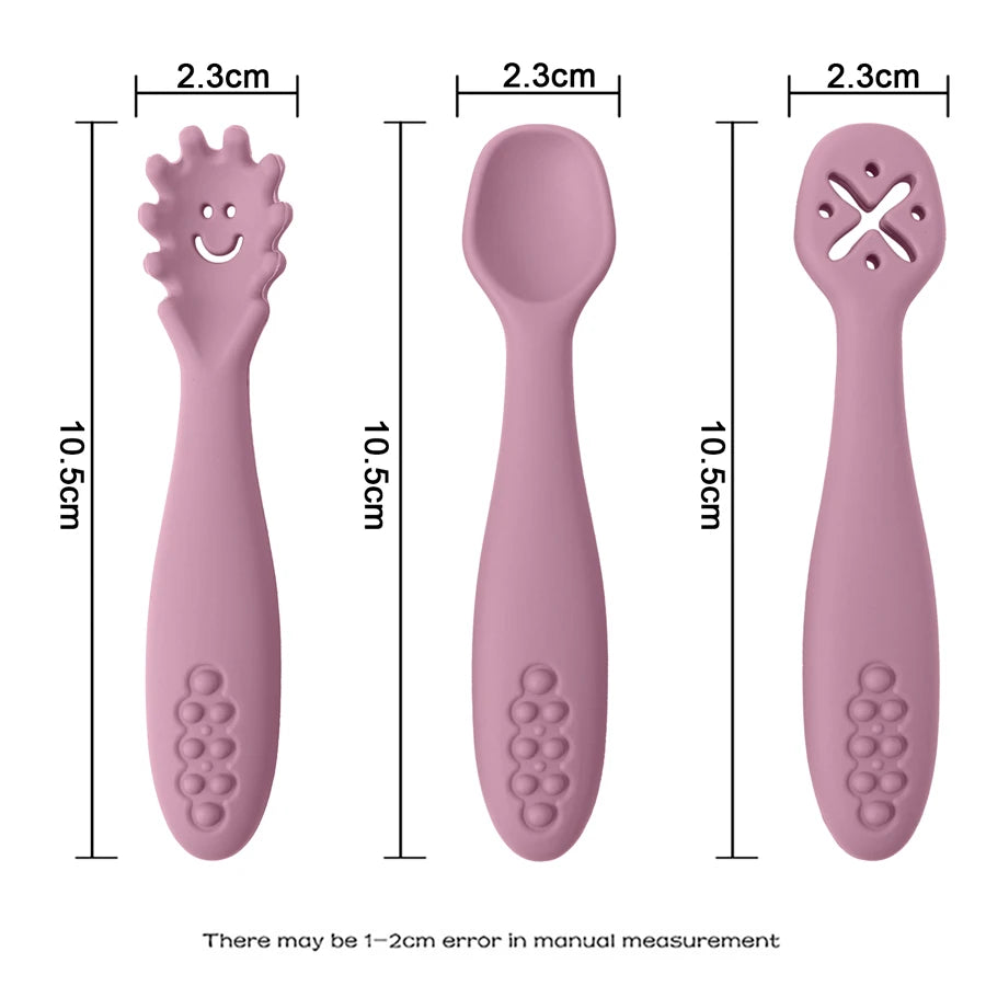 Baby Silicone Spoon Set for Safe Feeding and Weaning - image 3