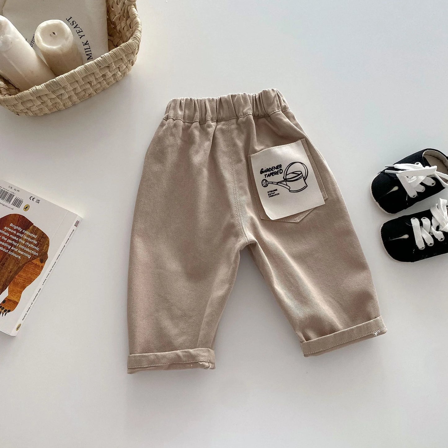 Denim Pants – Soft Striped Casual Trousers