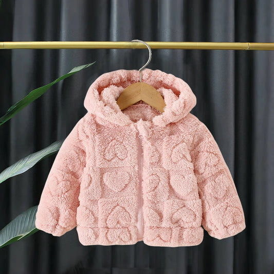 Baby Girl Winter Lambswool Coat – Cute Warm Outwear